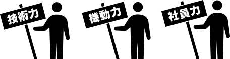 技術力、起動力、社員力